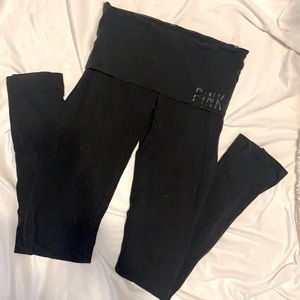 PINK Victoria’s Secret  black yoga pants size xs